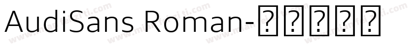 AudiSans Roman字体转换